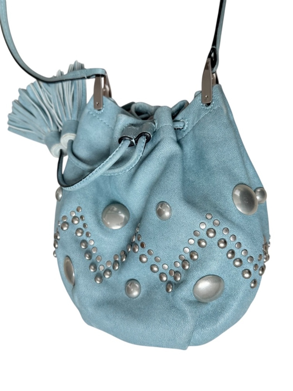 Isabel Marant Kylio bag a light blue butter soft leather construction bucket - Picture 10 of 10